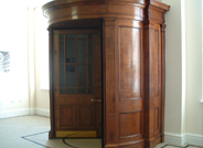 Restored wooden door into RAF Cardington