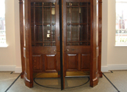 Restored wooden door into RAF Cardington