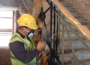 Restored wooden door into RAF Cardington